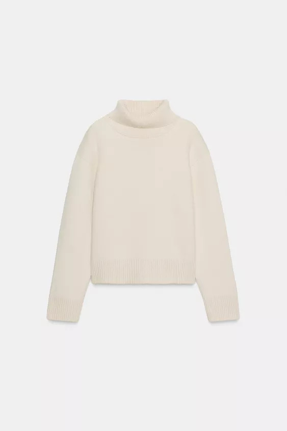 WOOL HIGH NECK JUMPER | Zara UK
