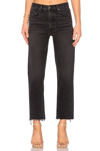 Helena High-Rise Straight Crop Jean | Revolve Clothing (Global)