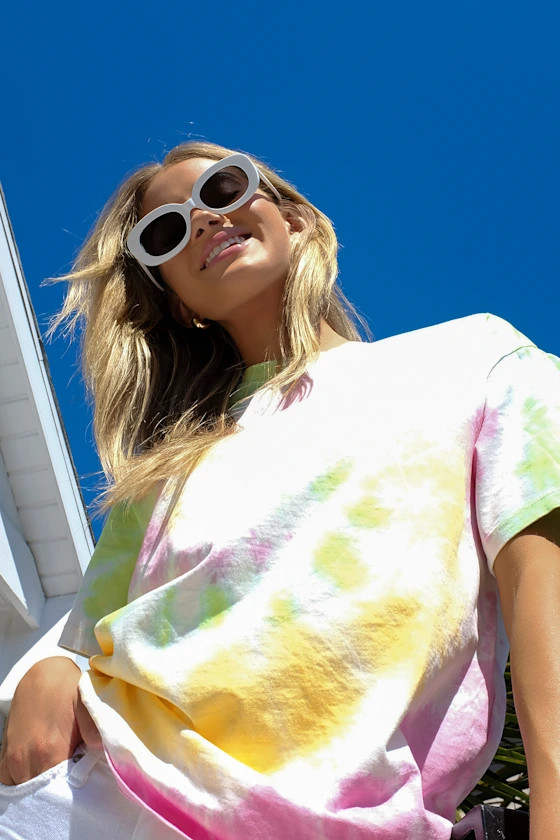 Lili White Square Sunglasses | Lulus (US)