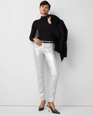 Metallic Coated High Rise Skinny Jean | White House Black Market