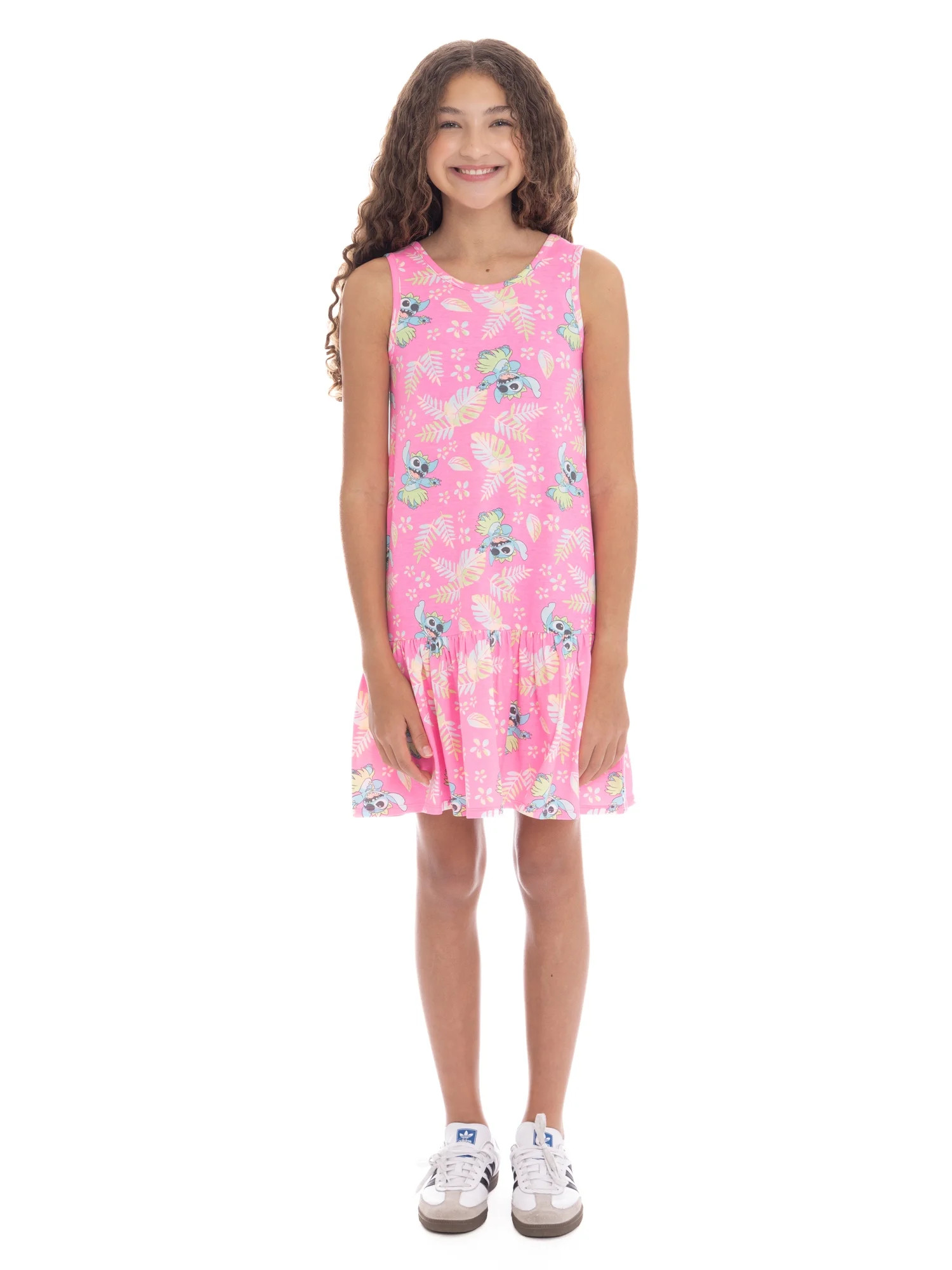 Lilo & Stitch Girls Tank Printed Dropwaist Dress, Sizes 4-12 | Walmart (US)