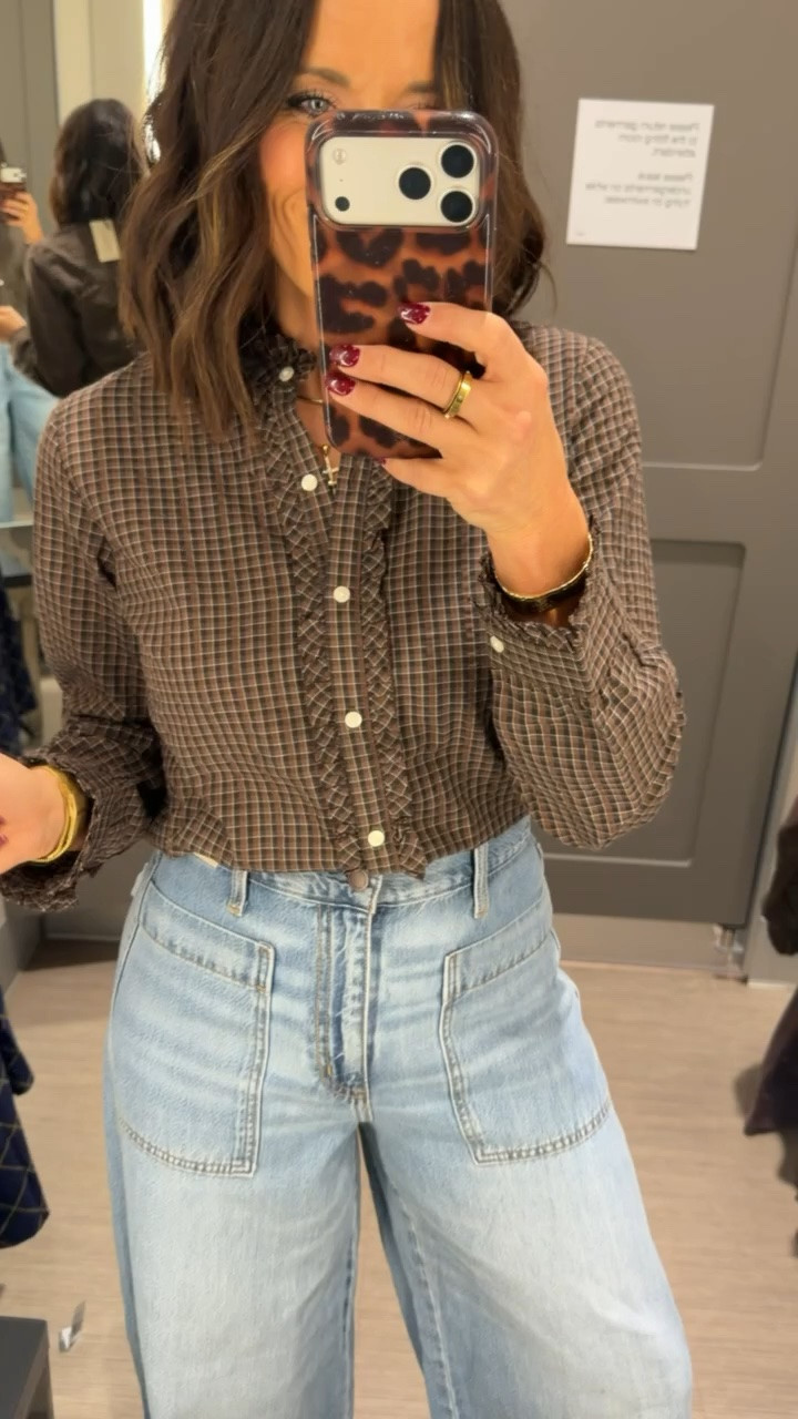 Everything about this Target outfit 🤎 the top + jeans are both SO good! The ruffle detailing on the top and those relaxed wide-leg jeans make the whole look!!

@Target 

xs/2

#TargetFinds #TargetFashion #TargetStyle #TargetOutfit #FallFashion #FallStyle #AffordableFashion #EverydayStyle #FashionFinds #LTKCreator #LTKFashion

#LTKootd