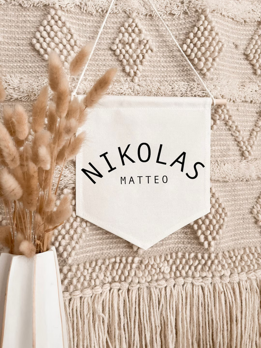 Custom Baby Name or Birth Pregnancy Announcement Canvas Banner - Etsy | Etsy (US)