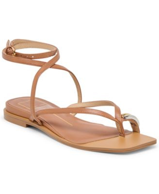 Dolce Vita Women's Tyrice Strappy Flat Sandals - Black Leather | Macy's