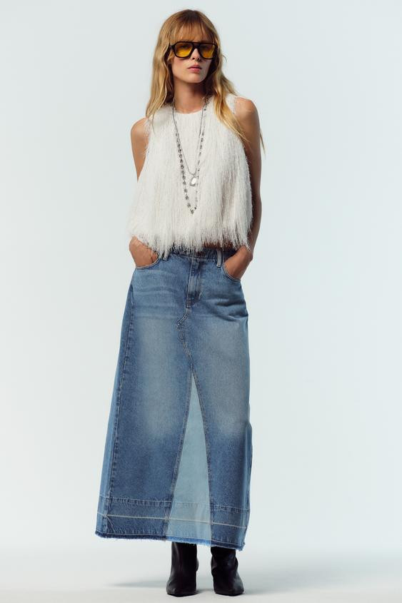 FRINGED CROP TOP | Zara US