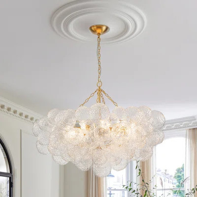 Markeisha 15-Light Water Glass Bubble Grand Chandelier | Wayfair North America