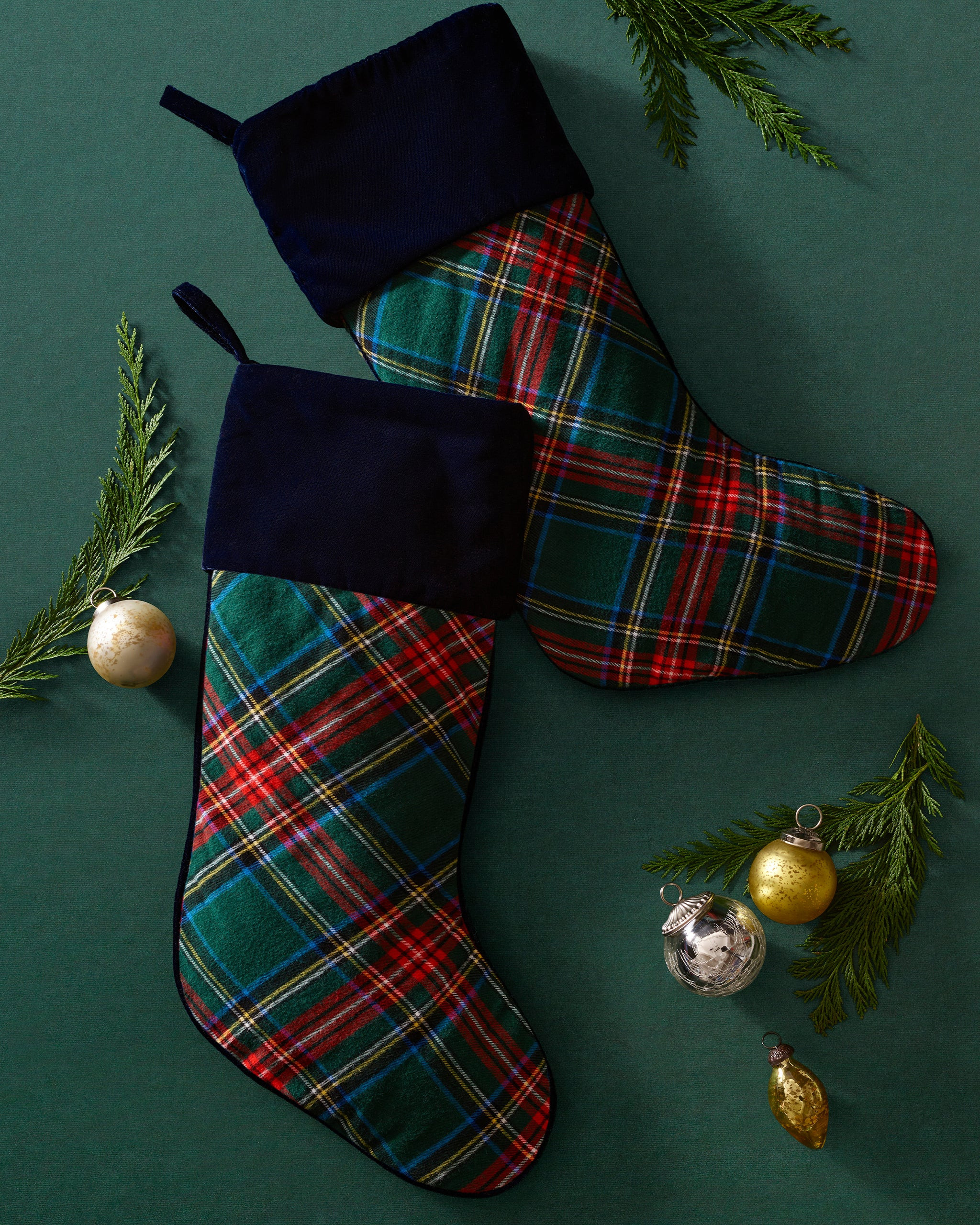 Christmas Stocking in Kensington Tartan | Petite Plume