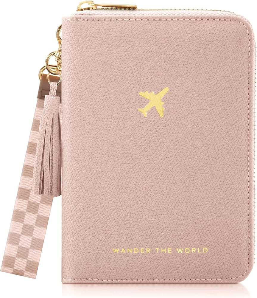 Beautiful Passport Holder for Travel with Wristlet Strap - All-in-One Wallet for Women with Card ... | Amazon (US)