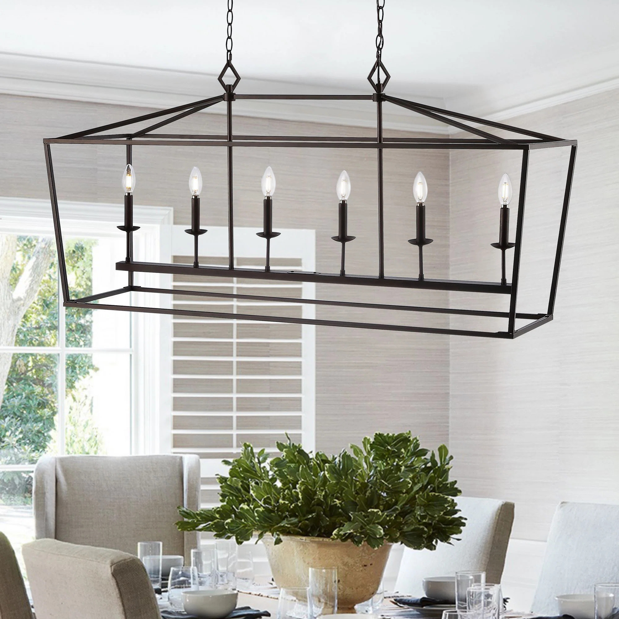 Gracie Oaks Feitoza 6 - Light Kitchen Island Linear Pendant & Reviews | Wayfair | Wayfair North America