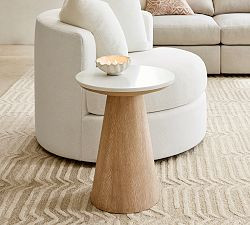 Ansel Round Quartz Side Table (18") | Pottery Barn (US)