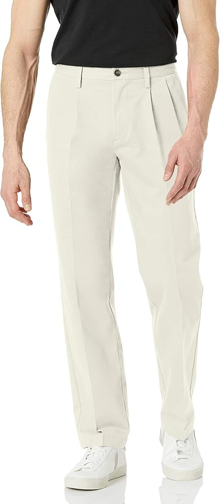 Amazon Essentials Men's Classic-Fit Wrinkle-Resistant Pleated Chino Pant (Available in Big & Tall... | Amazon (US)