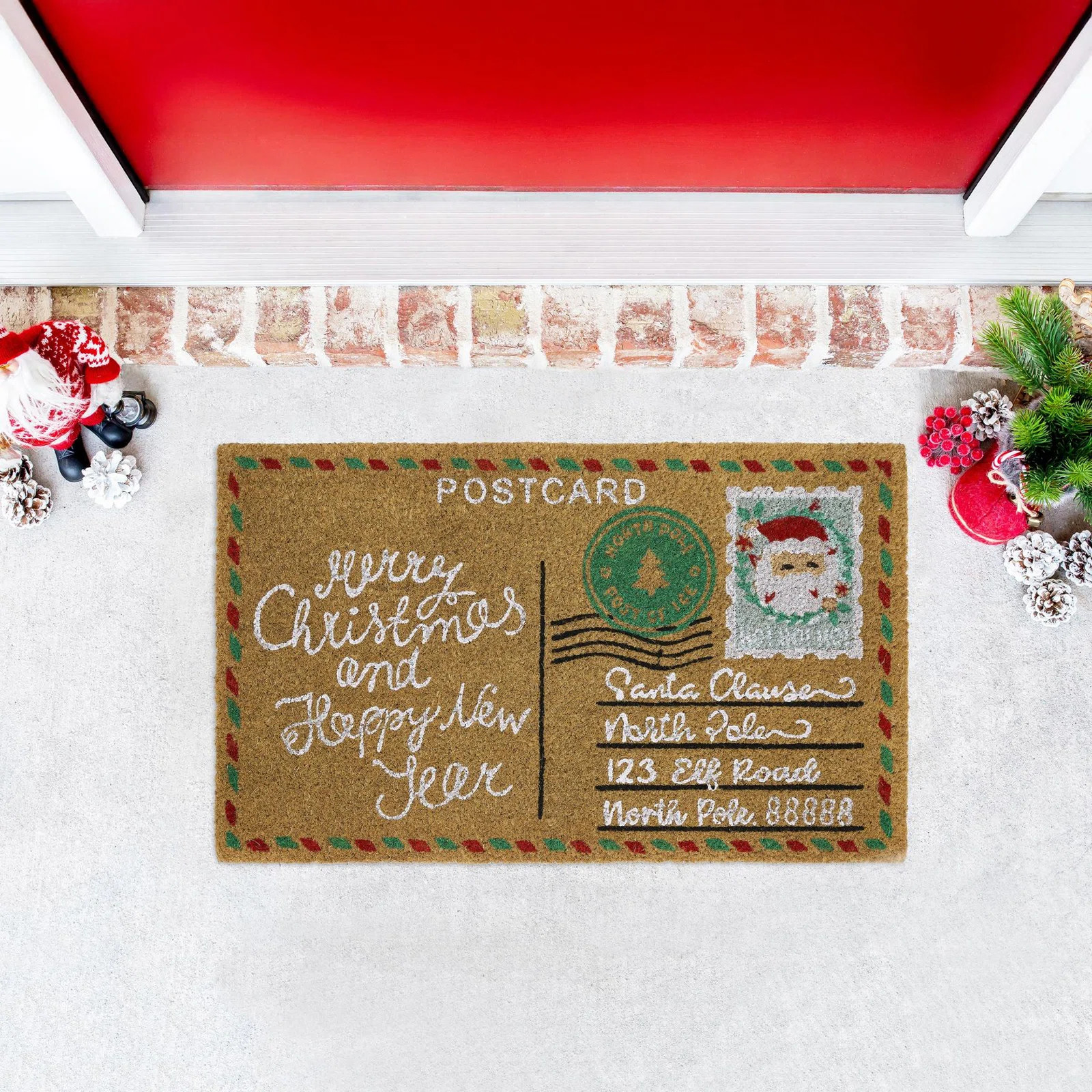 VCNY Home Multi Holiday Postcard Outdoor Coir Doormat | Wayfair North America