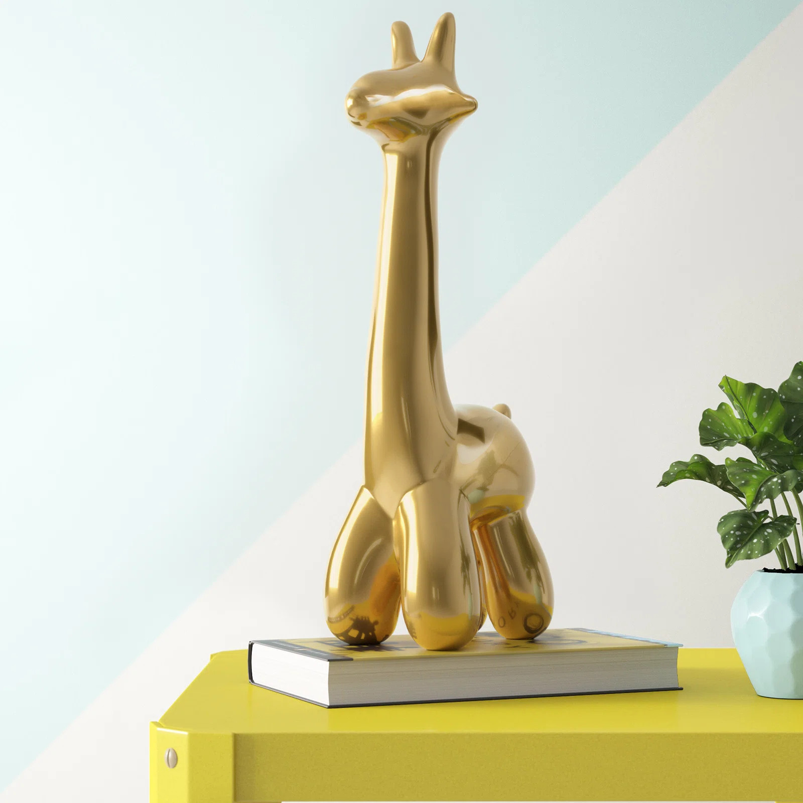 Hashtag Home Novelty Glam Ceramic Neutral Giraffe Balloon Animal Figurine & Reviews | Wayfair | Wayfair North America