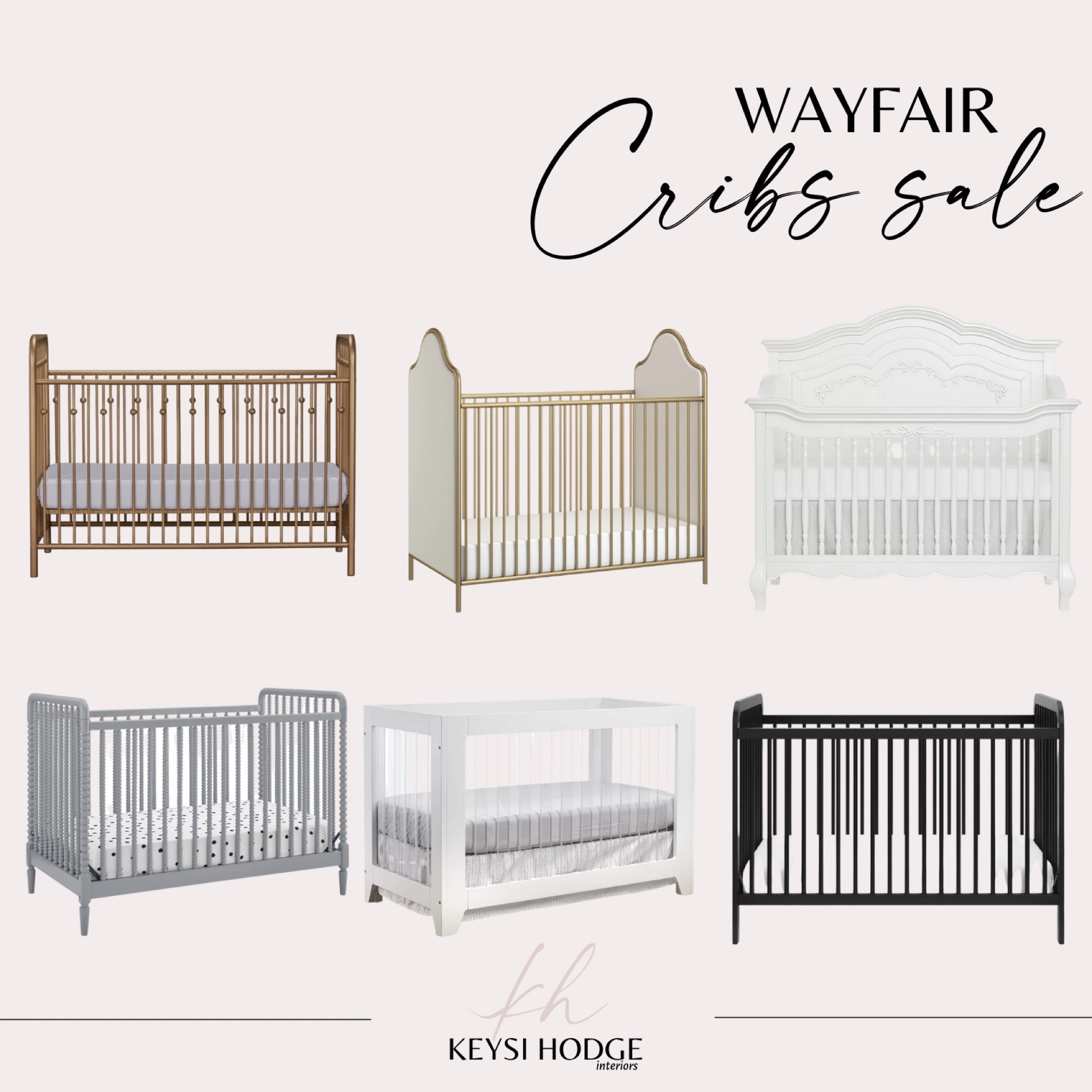 Wayfair crib sale, nursery cribs, baby cribs, metal crib, gold crib, black crib, white baby girl crib, gray crib, gender neutral crib, vintage nursery decor, vintage crib, acrylic crib, convertible crib, fairytale crib, princess crib, modern crib

#LTKsalealert #LTKbaby #LTKkids