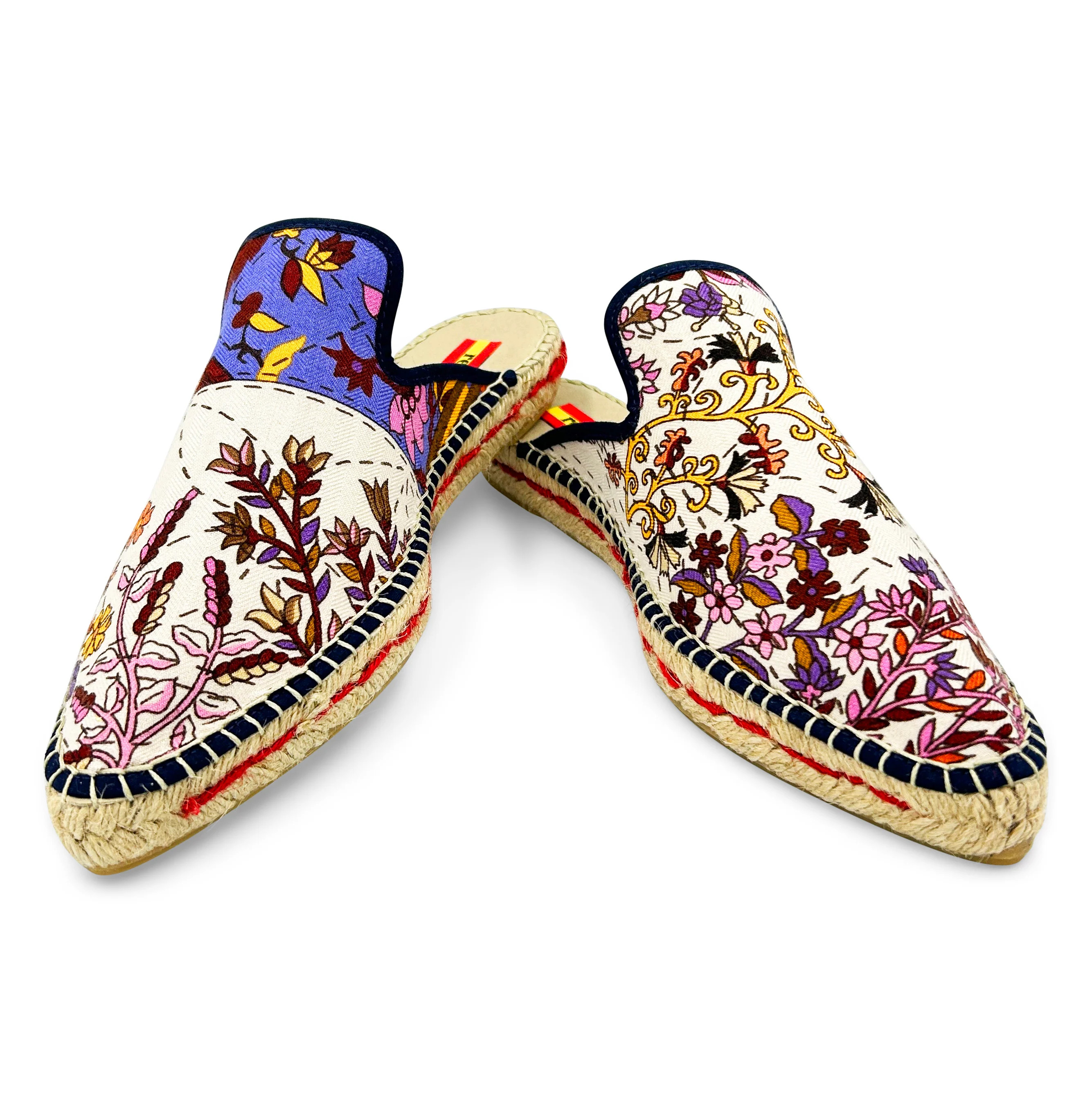 PIQUE Red Silk/Cashmere Cocktail Mule Espadrilles | Respoke