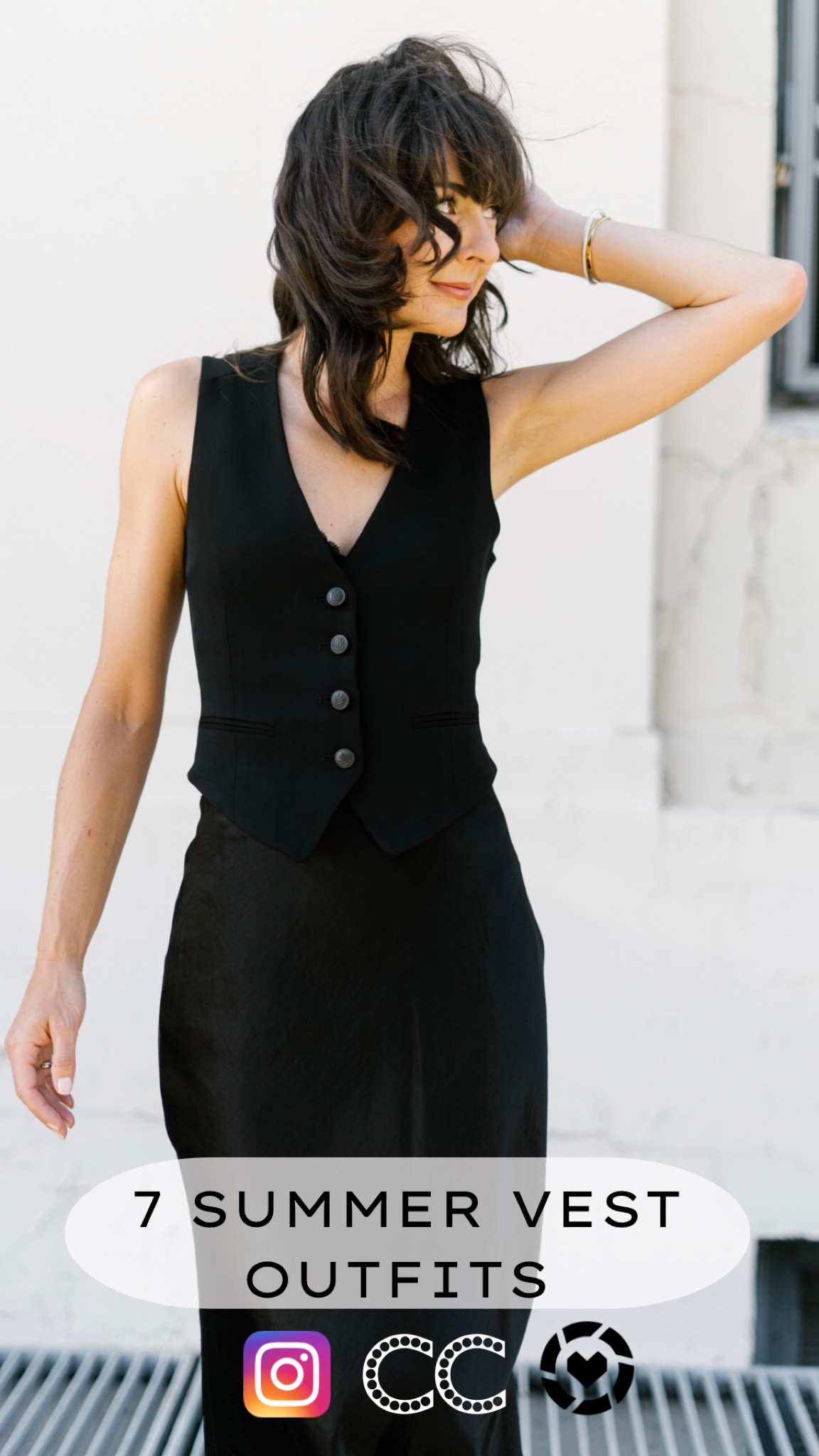 SEVEN SUMMER VEST OUFITS
1. High rise wide leg crop jeans
2. Slip Skirt
3. Shorts
4. Jean Skirt and Tee
5. Slip Dress
6. Barrel Jeans and White Tank
7. Bootcut jeans and long cardigan 

Save 20% on all Fidelity denim with code “Jen"