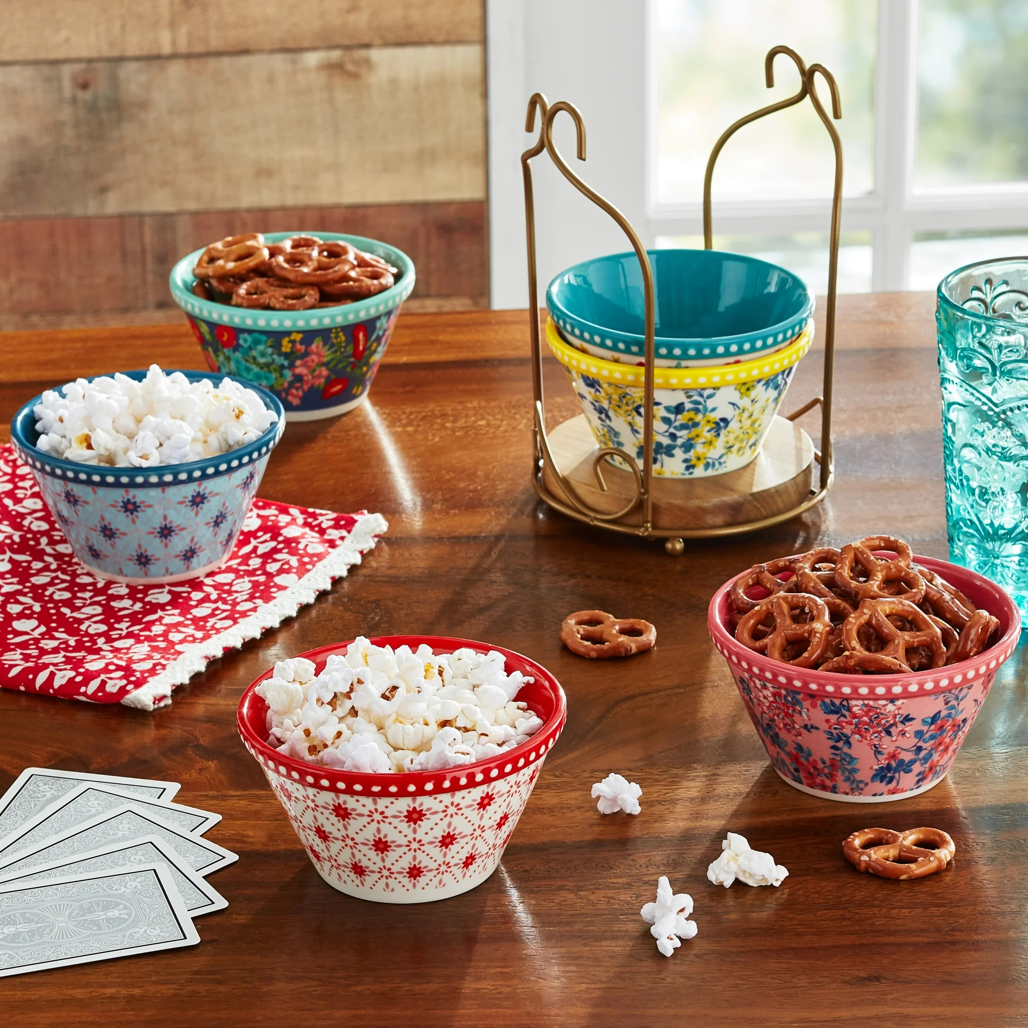 The Pioneer Woman 6 Piece Fancy Flourish Ramekin Set with Carrying Caddy | Walmart (US)