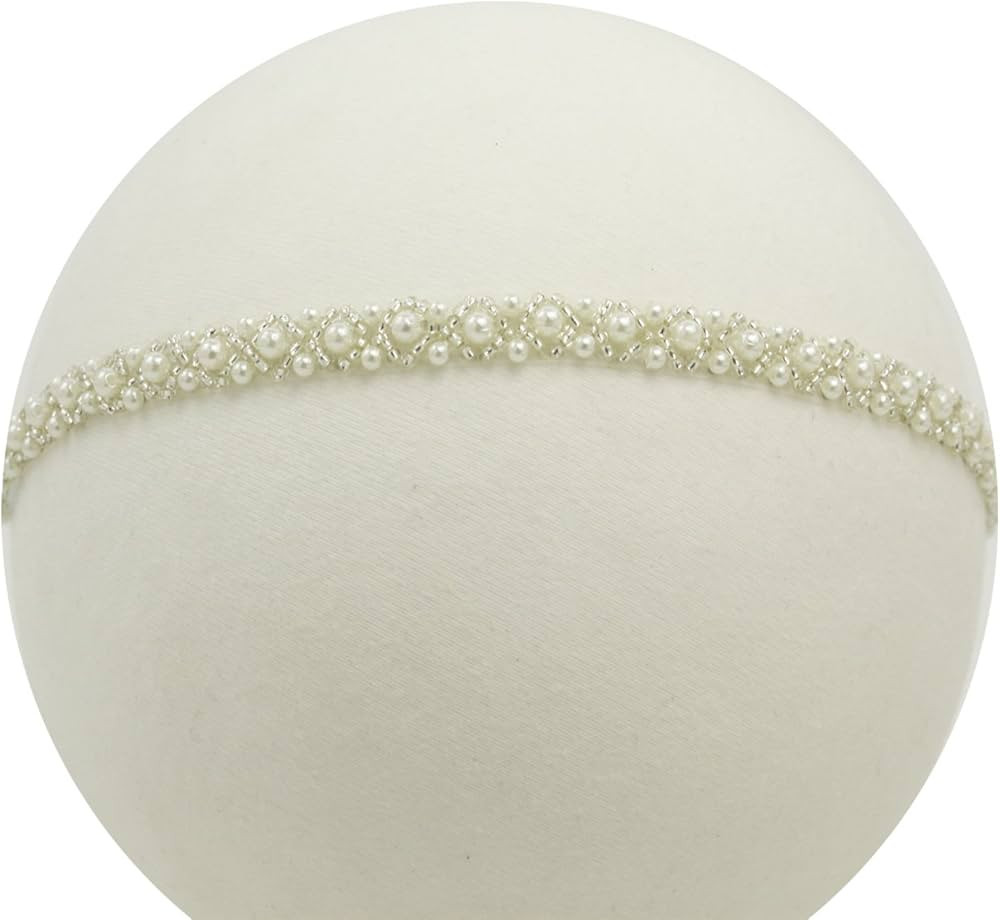 Baptism Headband for Baby Infant Toddler Girls White Christening Headband (0-2 Months) | Amazon (US)