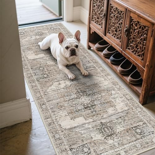 RUUGME Washable 2x6 Runner Rugs - Large Boho Rugs for Living Room Stain Resistant Carpet Vintage ... | Amazon (US)