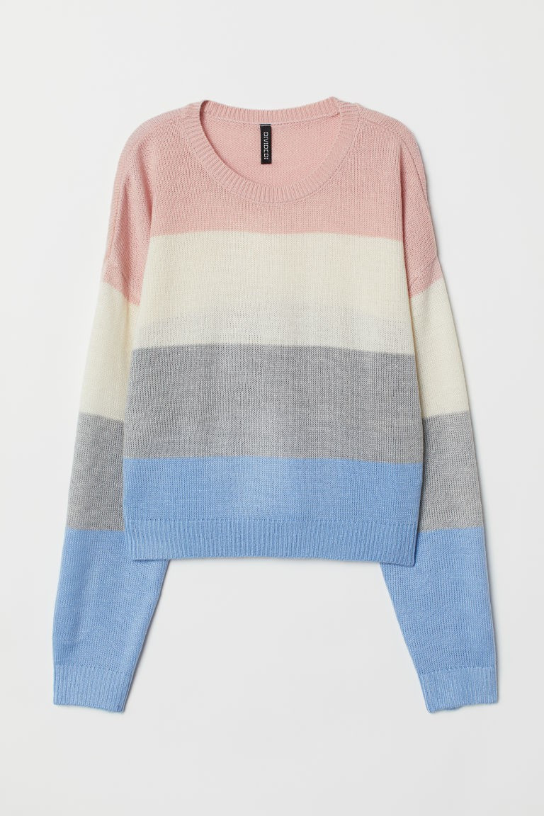 H & M - Knit Sweater - Blue | H&M (US + CA)