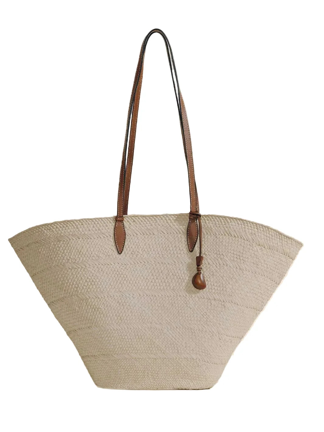The Large Trapeze Basket in Natural Cognac | Over The Moon