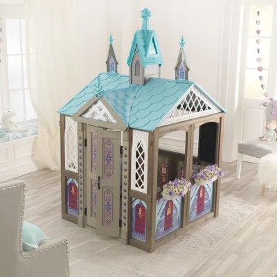 Disney Frozen Arendelle 53.46" x 49.61" Solid Wood Playhouse KidKraft | Wayfair North America