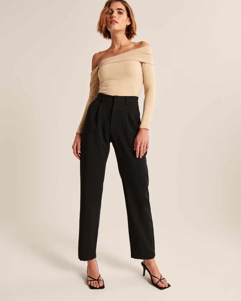 Women's Tailored Menswear Dad Pants | Women's | Abercrombie.com | Abercrombie & Fitch (US)