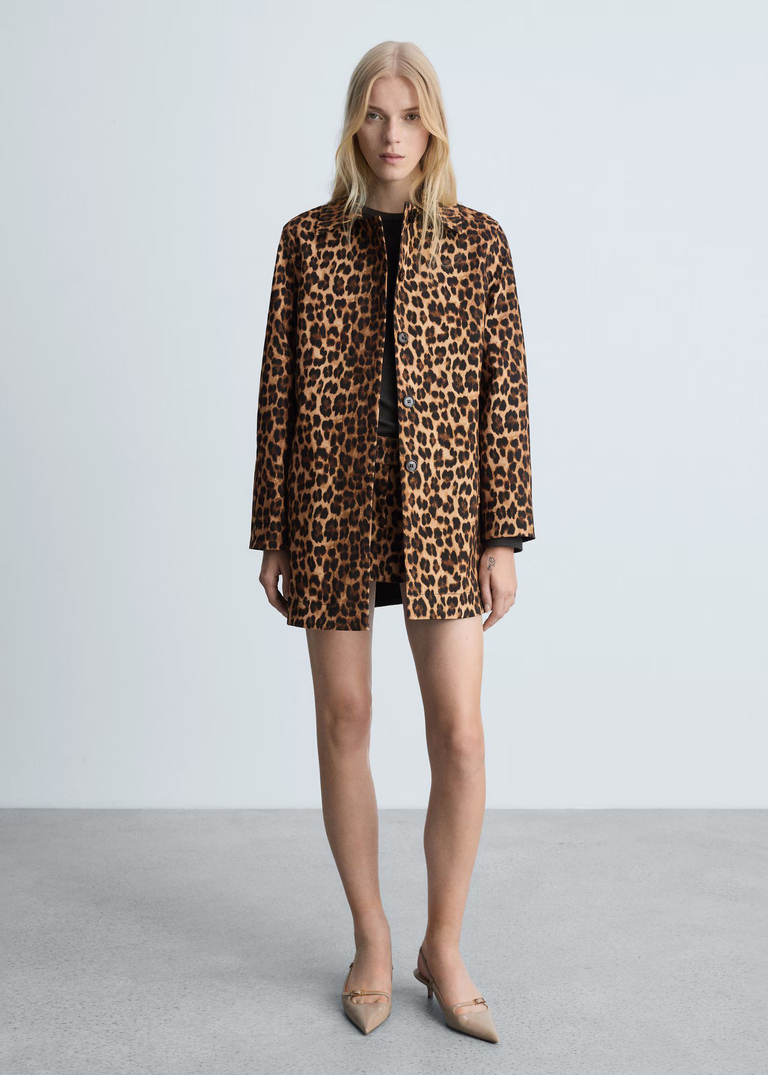 Leopard straight coat | MANGO (UK)