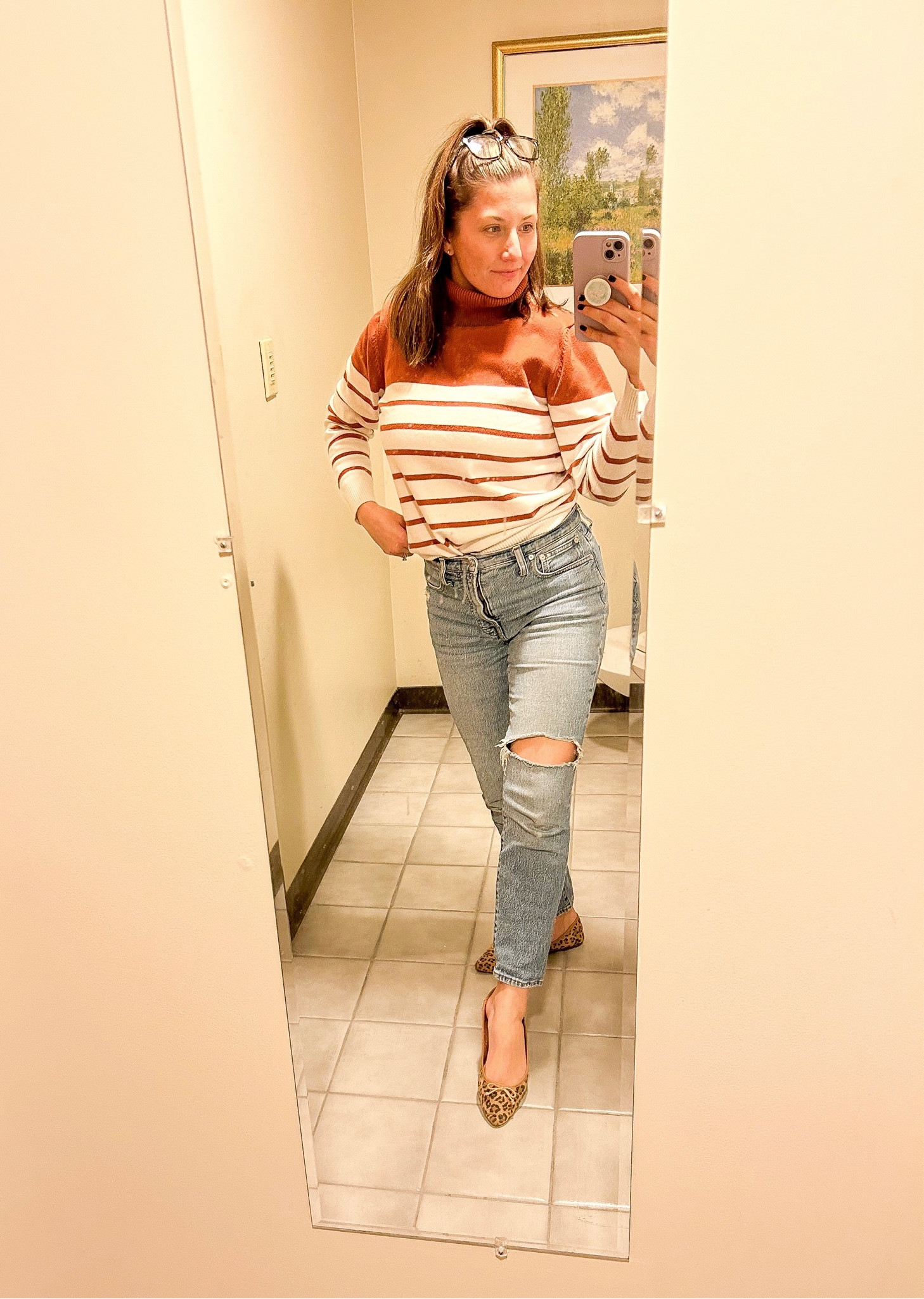 Stripes + Denim 🧡 
#autumnfashion #autumnoutfit #casualoutfitidea 

#LTKxMadewell
