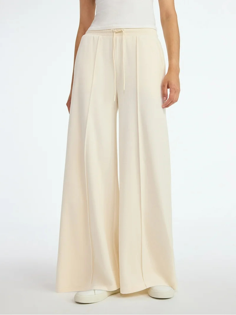 Scoop Women’s Velour Wide Leg Pants, Sizes XS-XXL | Walmart (US)