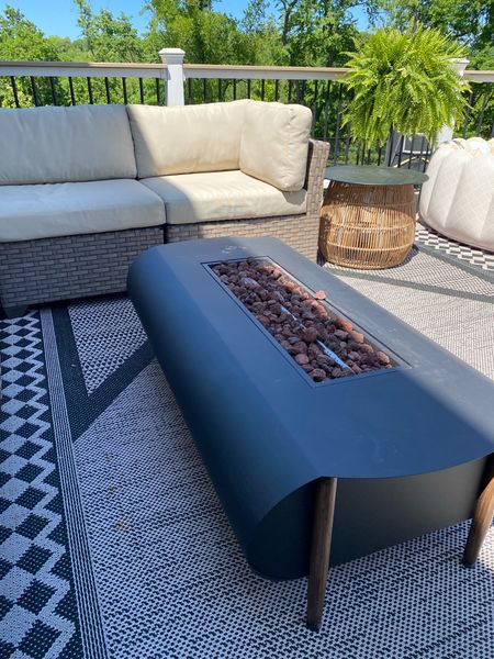 Outdoor patio decor & gas fire pit 

#LTKhome #LTKSeasonal #LTKFind