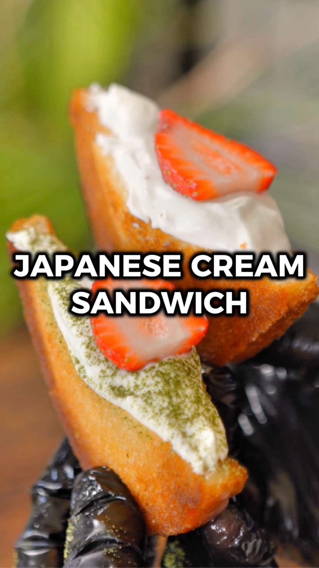I saw these Japanese cream sandwiches trending the other day and I knew I had to try them! 😋

The bread is extra crispy, the cream is fluffy and just sweet enough, and the strawberry adds a freshness and tartness that brings everything together.

It would be even better if you’re able to find and use Japanese milk bread, however, I just used Wonder Bread and it worked perfectly fine.

Would you try it? Let me know in the comments what you think if you do! 🙌

INGREDIENTS
1/2 cup heavy cream
2 tbsp powdered sugar
1 tsp vanilla extract
3 slices Wonder Bread (or milk bread)
vegetable oil (for frying)
3 strawberries
1 tsp matcha powder (optional)

INSTRUCTIONS
1️⃣ Add the heavy cream, powdered sugar, and vanilla extract to a mixing bowl and use a hand mixer to beat it until you get stiff peaks.
2️⃣ Fill a frying pan with just enough oil to cover the bottom of the pan. Over medium heat, fry both sides of each slice of bread until golden brown. Place a paper towel or two on a plate or cutting board, and set each fried piece of toast on it to drain the excess oil.
3️⃣ Cut each piece of toast diagonally. For each half piece, use a knife to carefully cut between the two fried sides of the toast to create a pocket. Fill the pocket of each with some of the cream.
4️⃣ Cut the stem end off 3 strawberries, then slice them in half, lengthwise. Place one half into the cream of each sandwich. If you’re going to sprinkle on matcha powder, do so using a small fine mesh sieve before adding the strawberries.
5️⃣ Enjoy!

#LTKfoodie #LTKHome