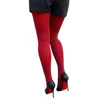 Red Patterned Tights Zig Zag For Women | Plus Size Available | Etsy (US)