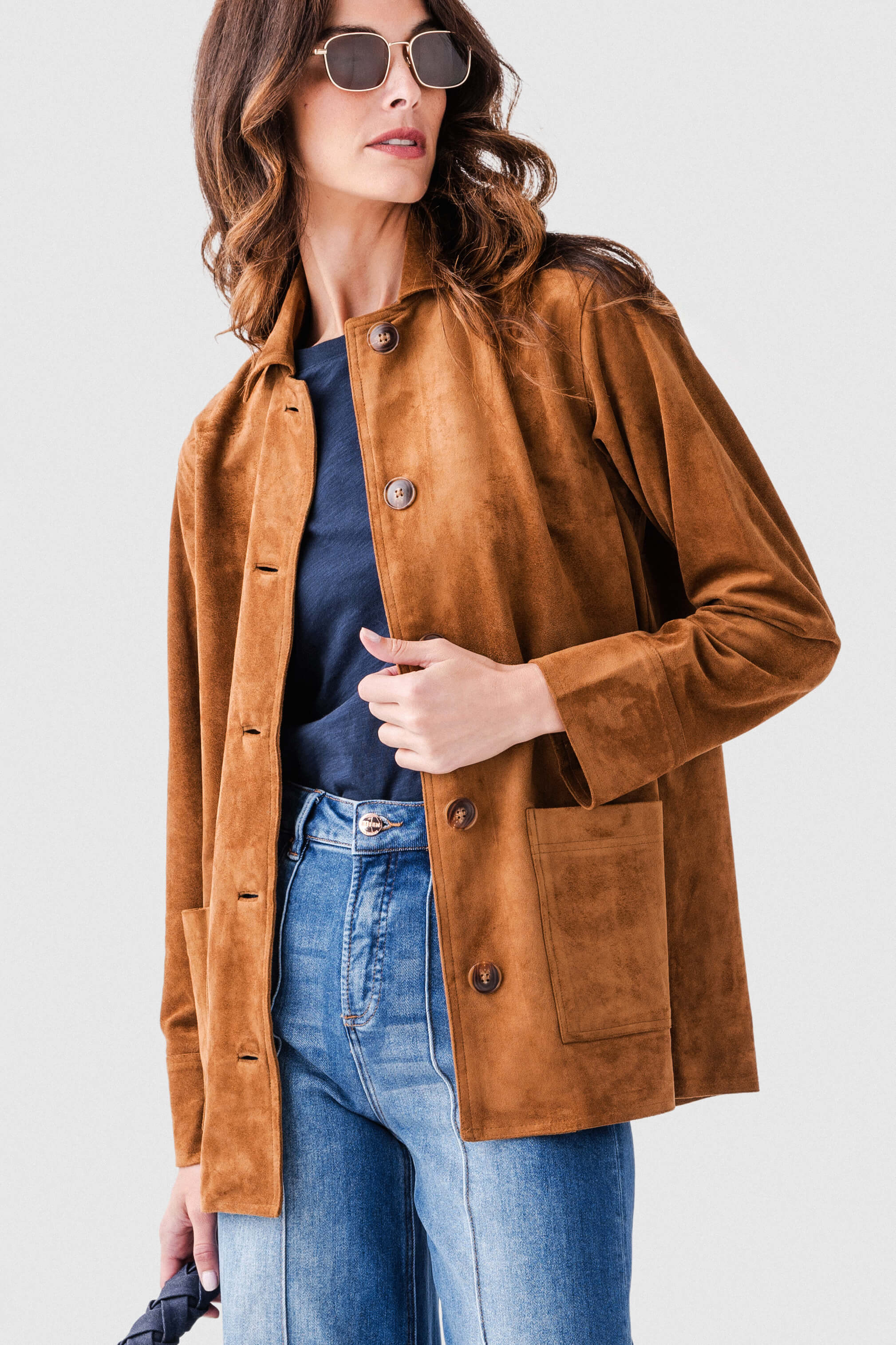 Z Supply Decker Suede Chore Jacket | Social Threads