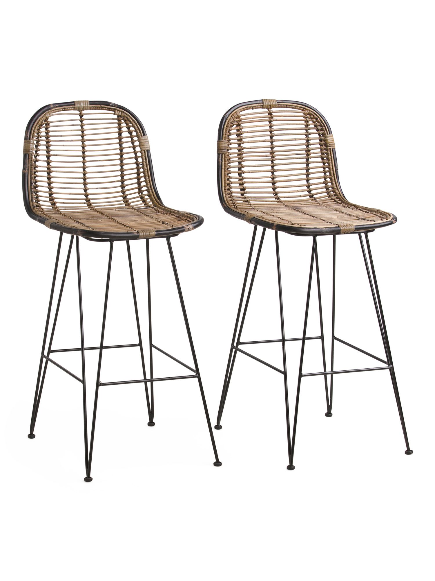 Set Of 2 Salima Woven Rattan Metal … curated on LTK