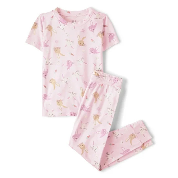 The Children's Place Girls Short Sleeve Easter Print Snug Fit Cotton Pajamas, Sizes 4-16 | Walmart (US)