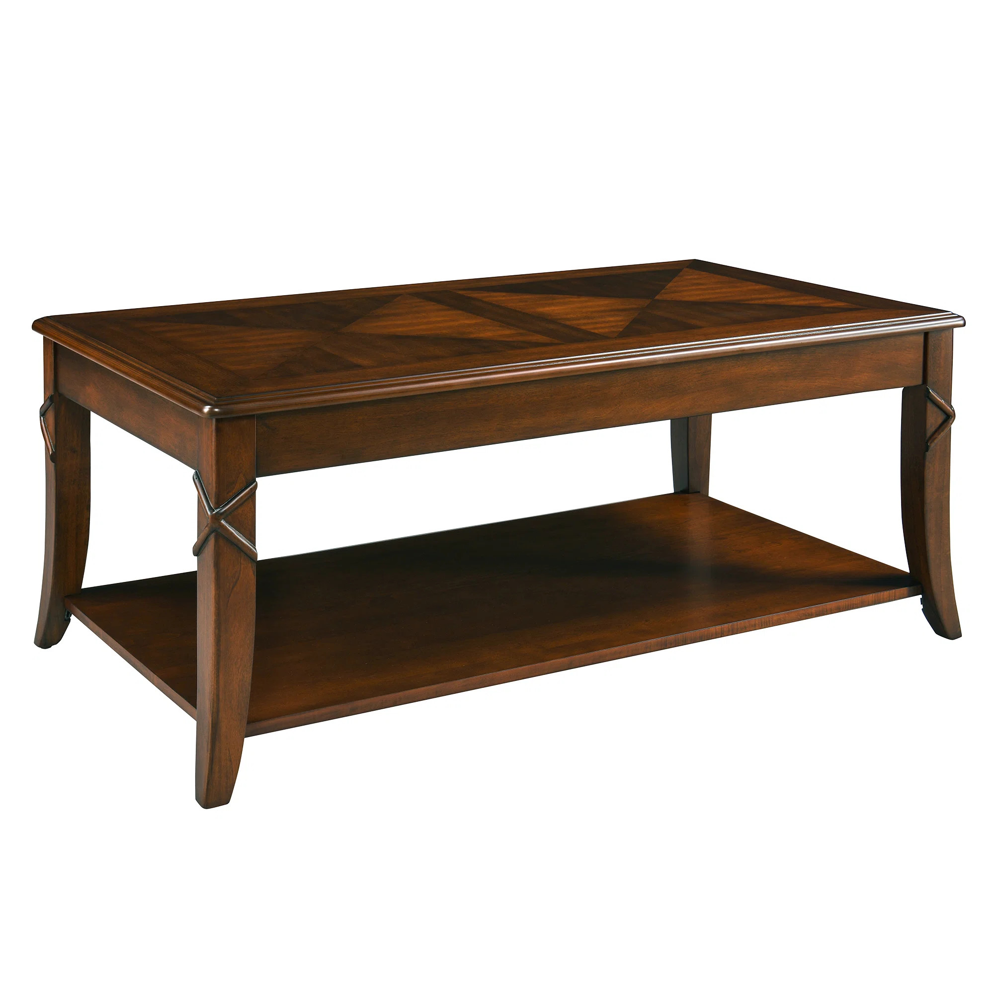 Red Barrel Studio® Waneta American Vintage Rectangular Cocktail Table Coffee Table with Storage ... | Wayfair North America