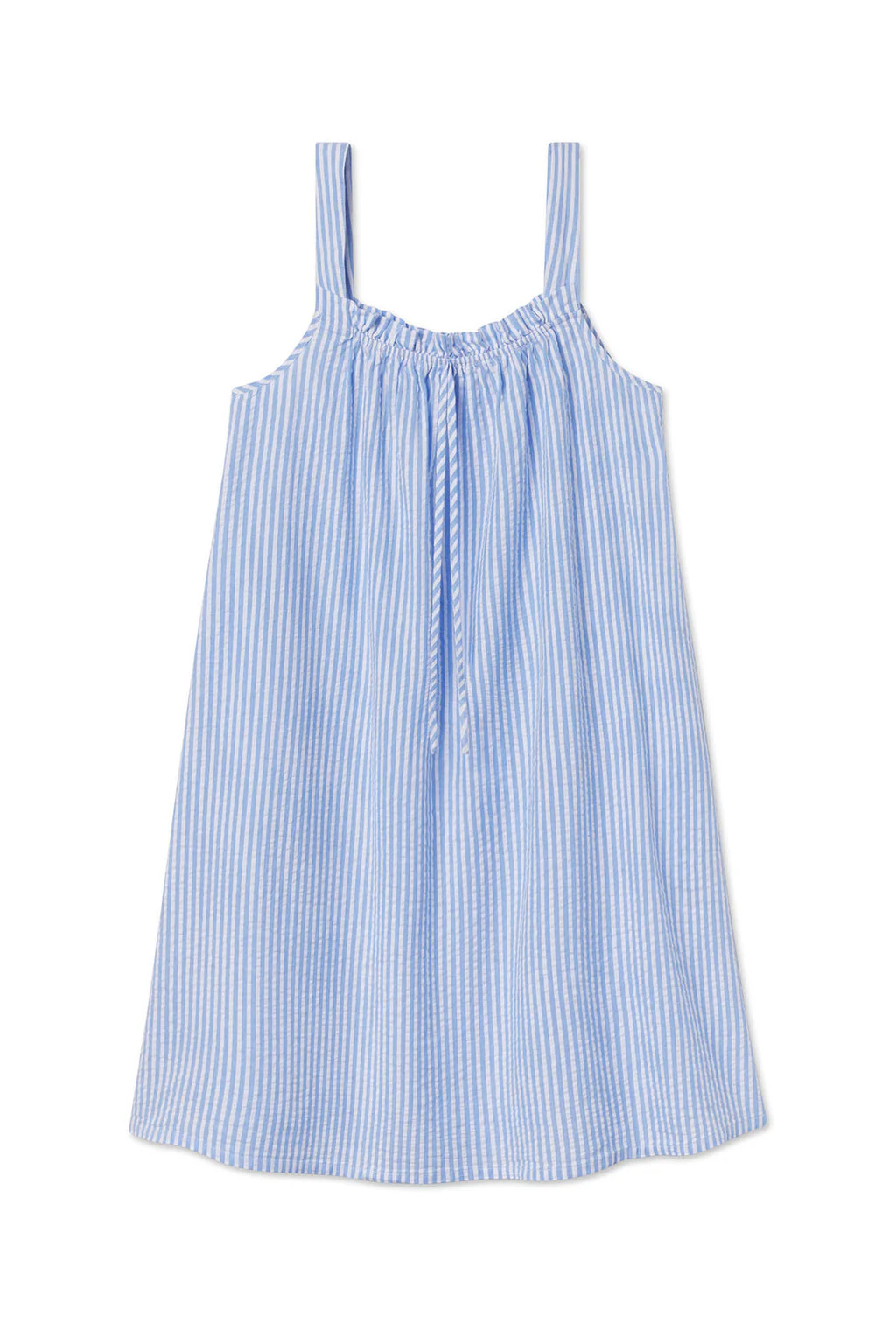 Alice Nightgown in Blue Seersucker | Lake Pajamas