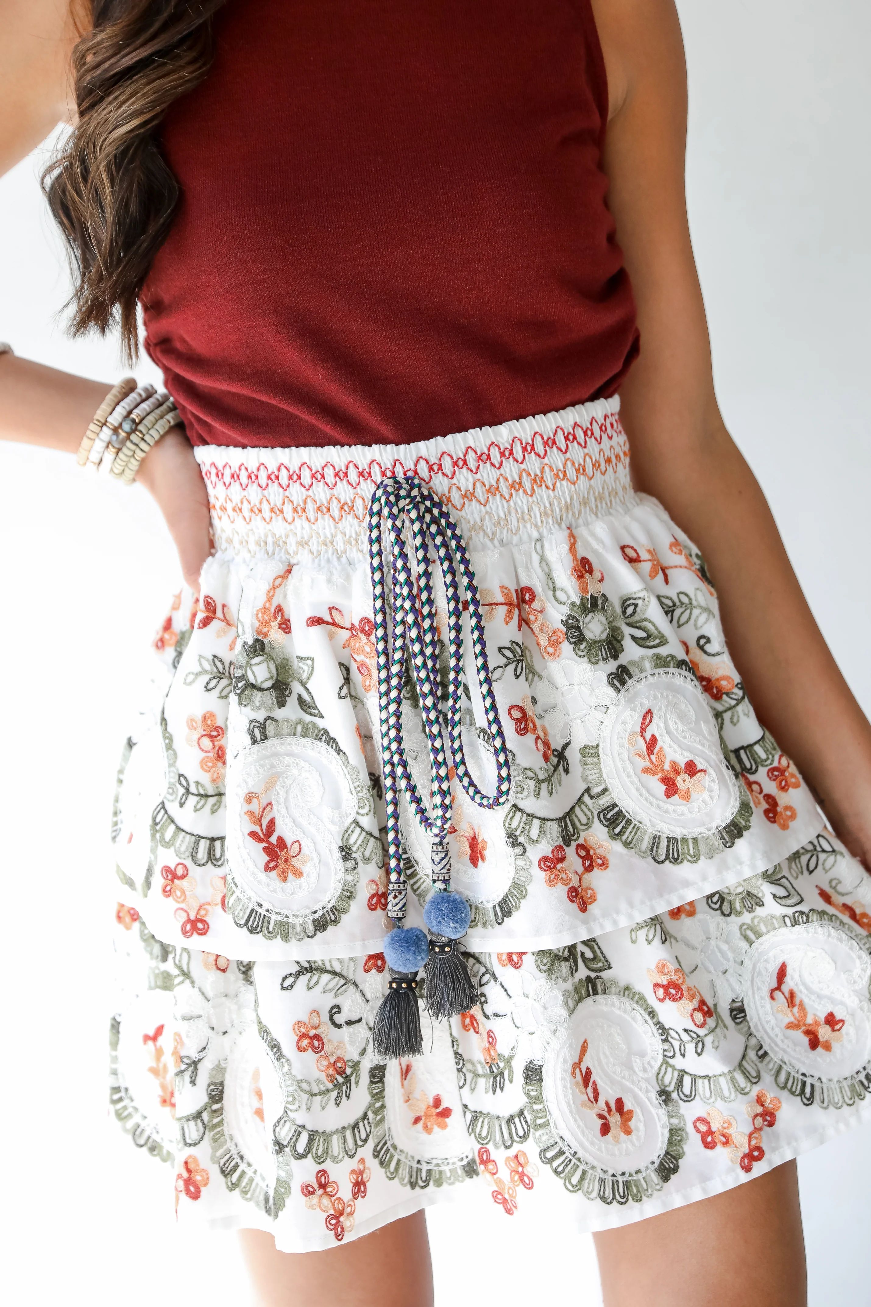 Special Moments Embroidered Mini Skirt | Dress Up