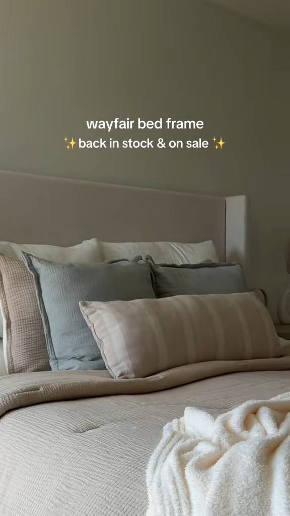 My upholstered bedframe is back in stock and on sale! 

Also comes in queen size I have linked also 

#bed #bedframe 

#LTKSaleAlert #LTKHome