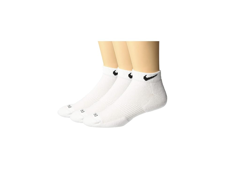 Nike Everyday Plus Cushion Low Socks 3-Pair Pack Low Cut Socks Shoes White/Black : LG (US Men's Shoe 8-12 - Women's Shoe 10-13) | Zappos