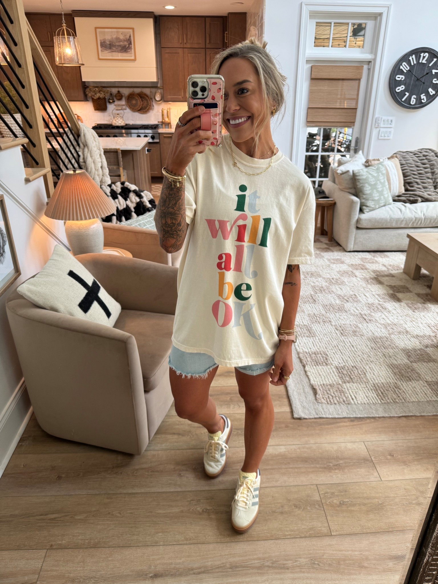 Some darling fresh Spring graphics from Mountain Moverz🌼☺️🙌🏼 we have a 25% off discount code today as well - HOLLEY25 to save! 🤎 I typically do a L in their tees for an oversized / comfy fit! 

Shorts are last year Abercrombie but I linked the version from this year — high rise dad short ✨ & my adidas gazelles, size down a 1/2 size! 

Spring outfit / comfy & casual / MM / florals / styling graphic tees / denim / Holley Gabrielle 

#LTKSaleAlert #LTKFindsUnder50 #LTKStyleTip