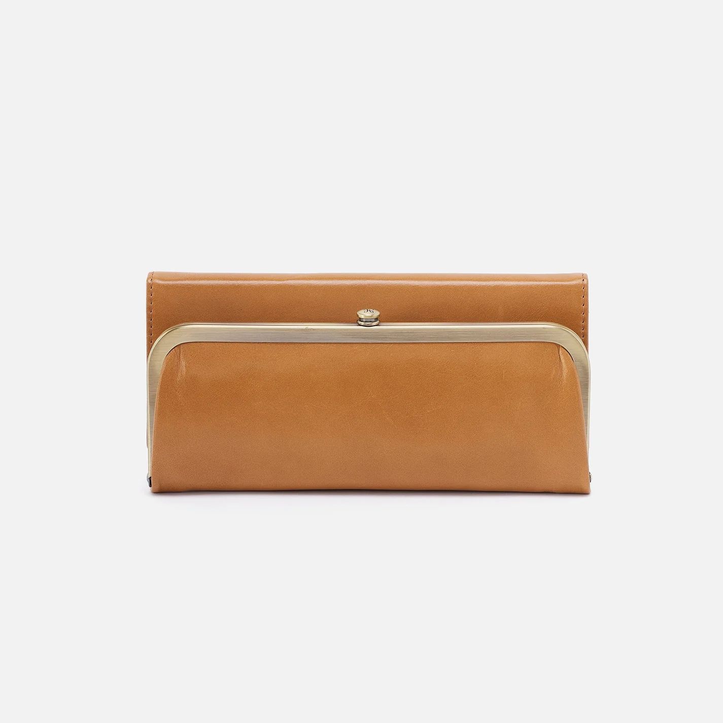 Rachel Continental Wallet in Polished Leather - Natural | HOBO Bags