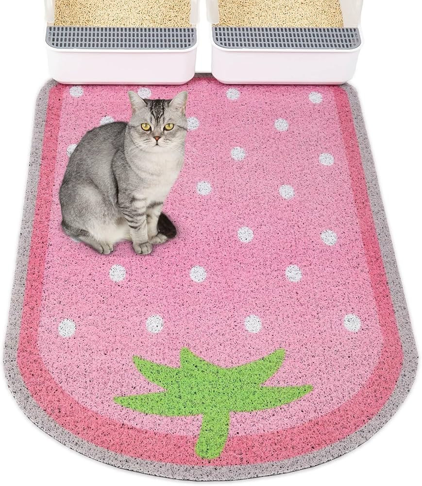 Bienbee Cat Litter Mat, 33.5x22.5in Cat Litter Mat Litter Trapping Mat Easy to Clean, Litter Box ... | Amazon (US)