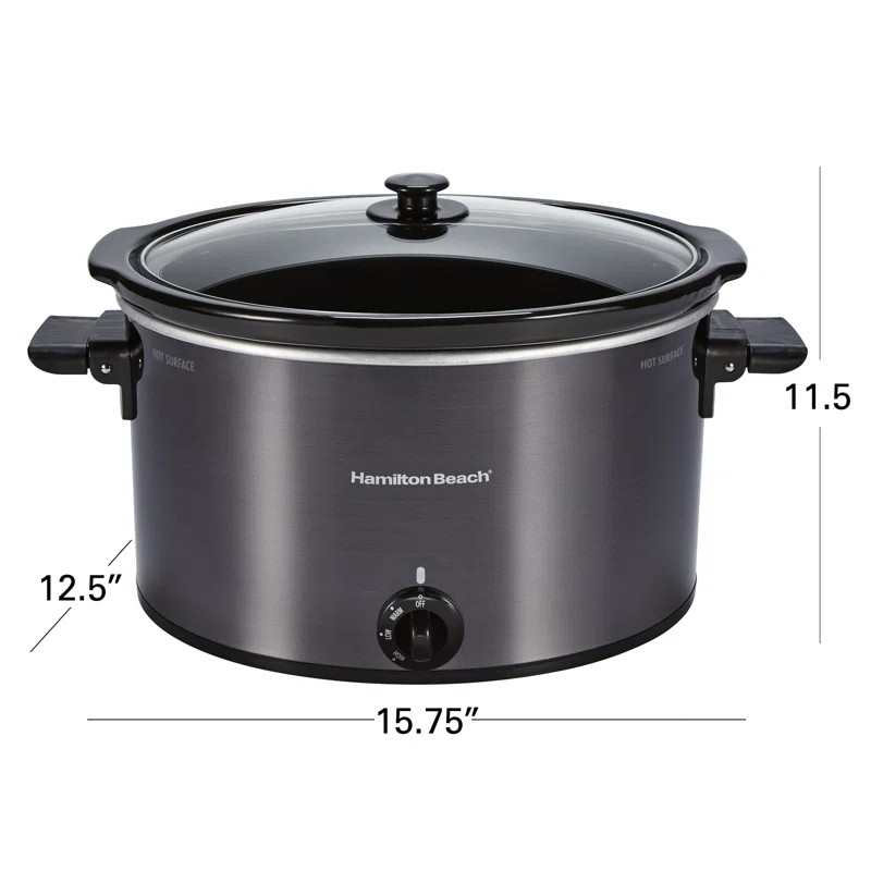 Hamilton Beach® Extra Large 10 Quart Slow Cooker with Full-Grip Folding Handles for Easy Carryin... | Wayfair North America