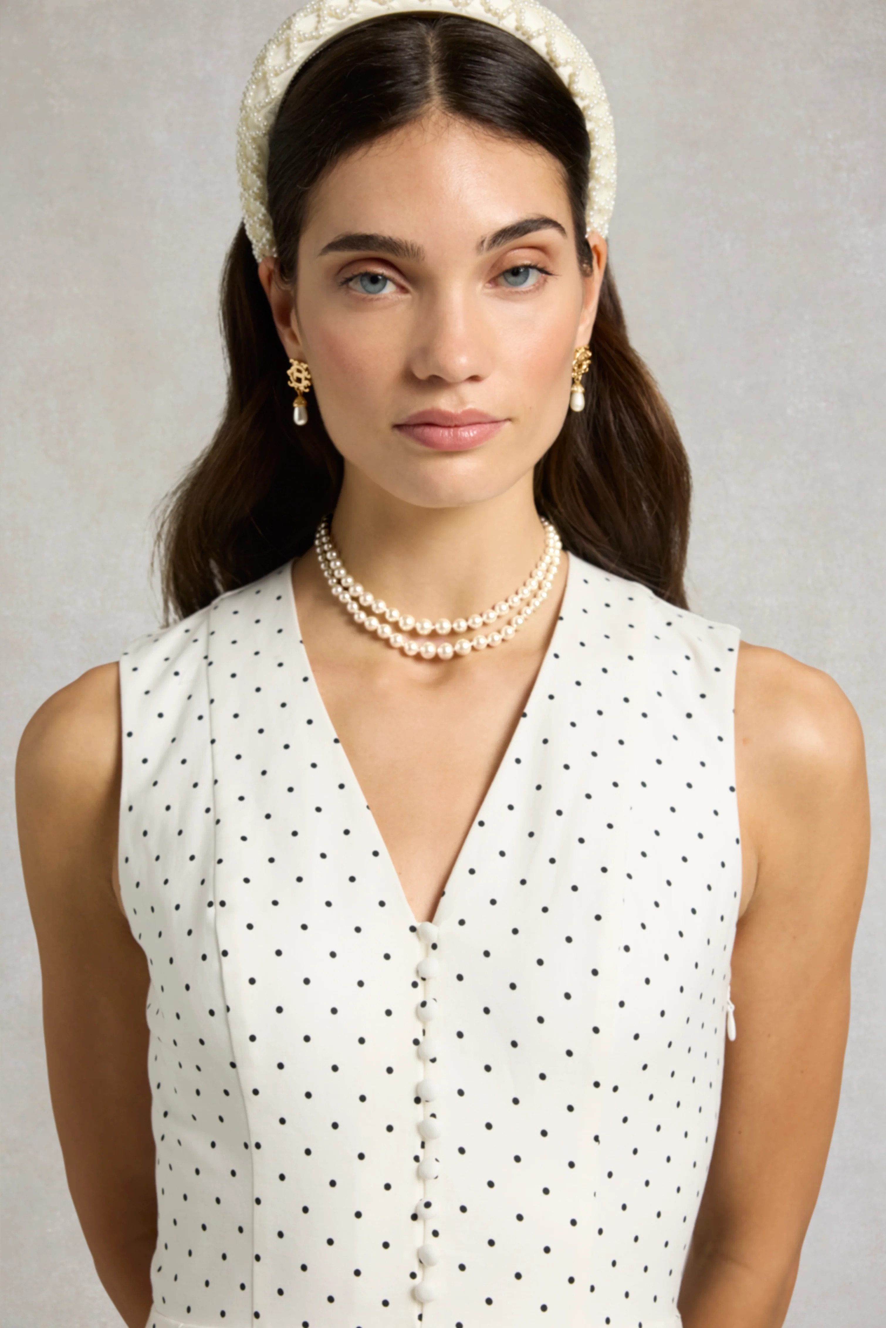 2 Layer Pearl Necklace (Champagne Pearl) | Holland Cooper