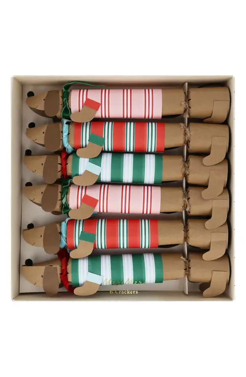 Meri Meri 6-Pack Sausage Dog Christmas Crackers at Nordstrom | Nordstrom