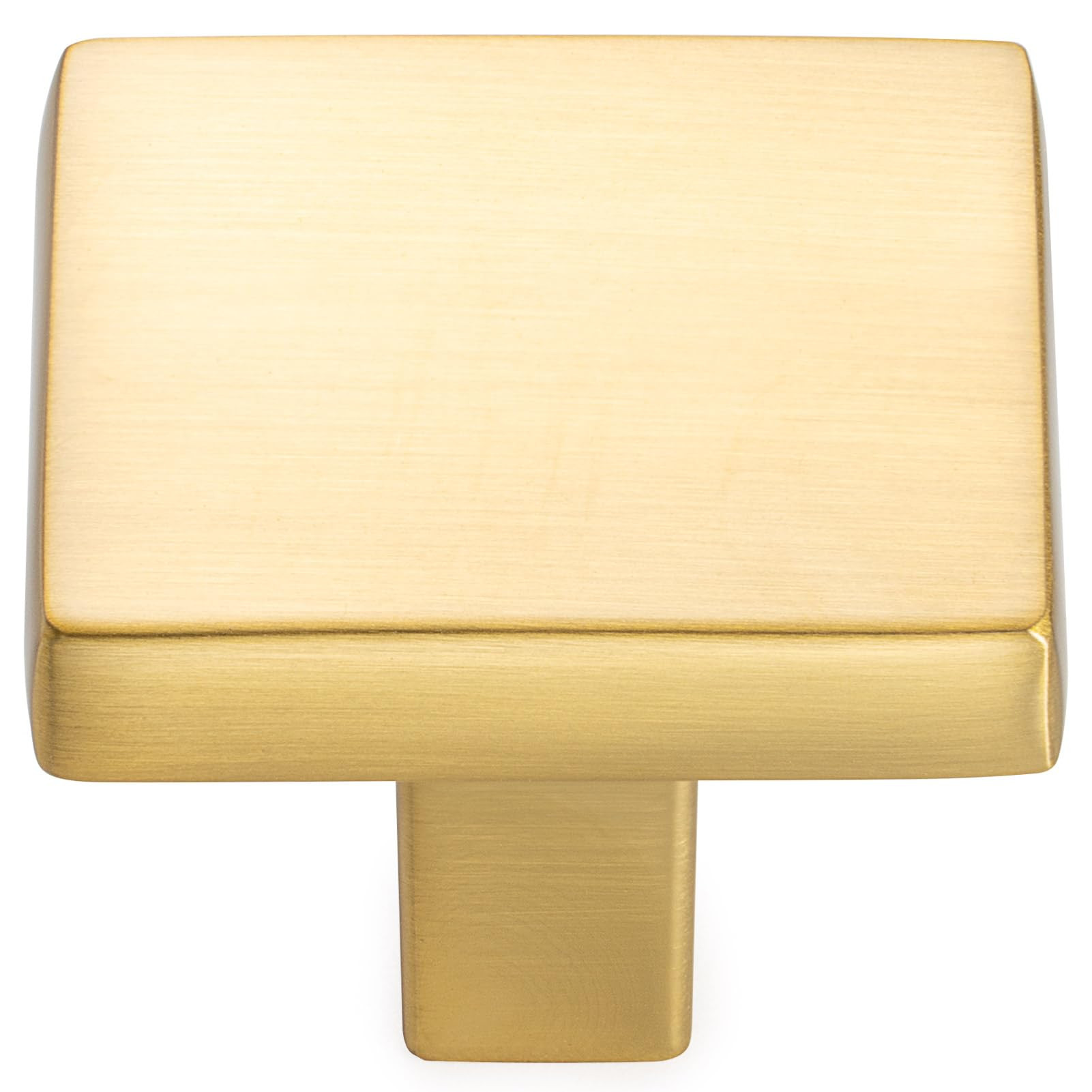 KOOFIZO Square Cabinet Knob - Brushed Gold Pull Handle (31mm / 1.2 Inch), 10-Pack for Kitchen Cup... | Amazon (US)