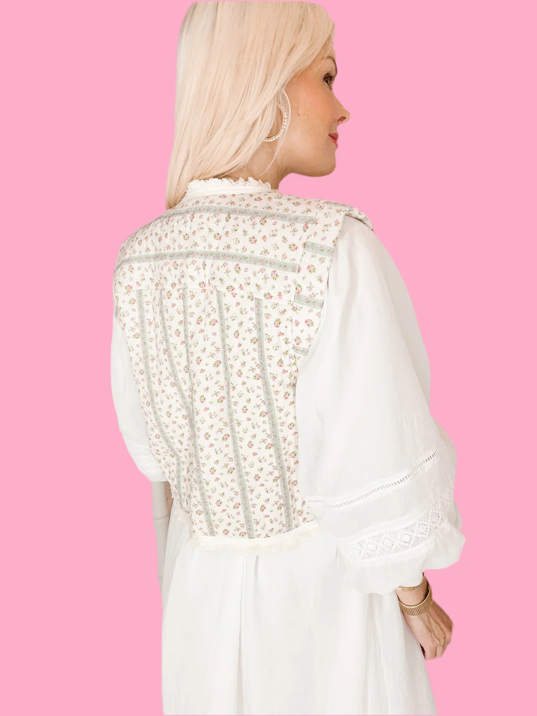 Floral Quilted Vest | Teggy French