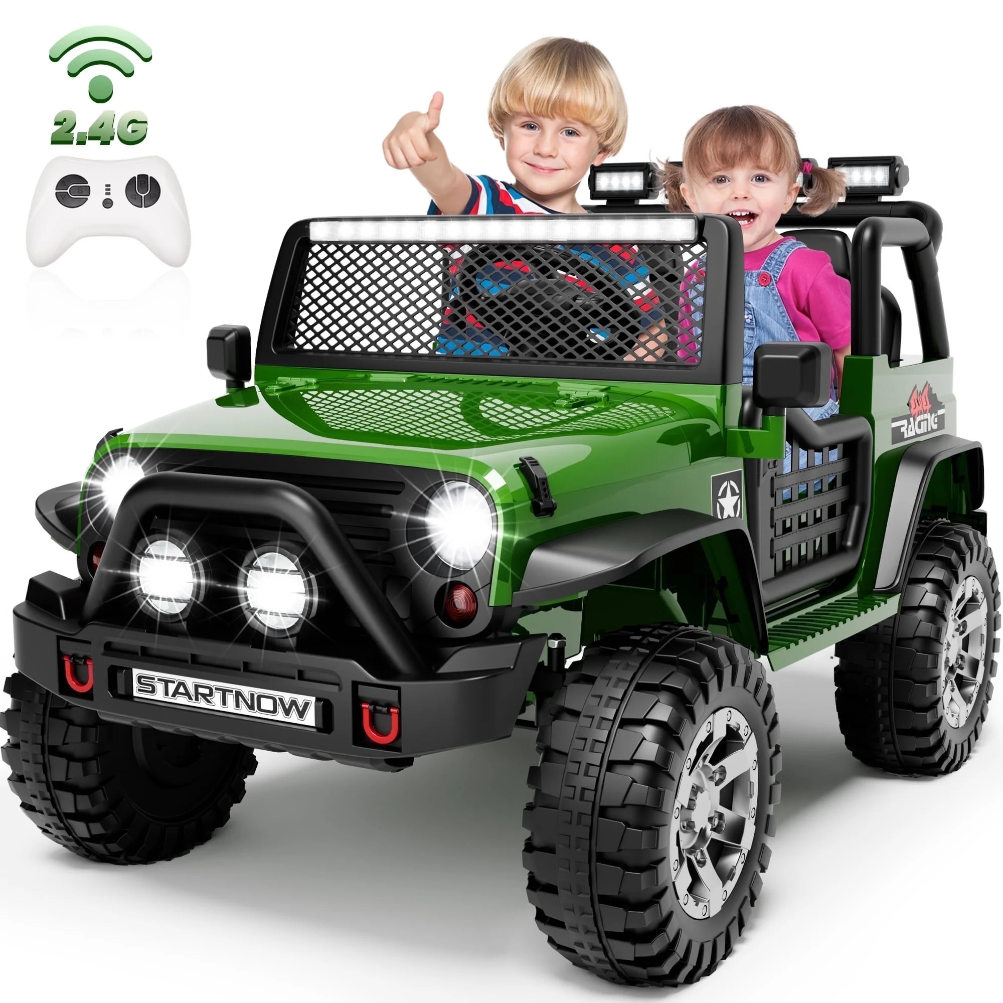 Joyracer 24V 2 Seater Kids Ride on Truck with Remote Control, 4×200W Motor, Electric Battery Pow... | Walmart (US)